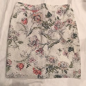 Ann Taylor Floral Skirt Petite